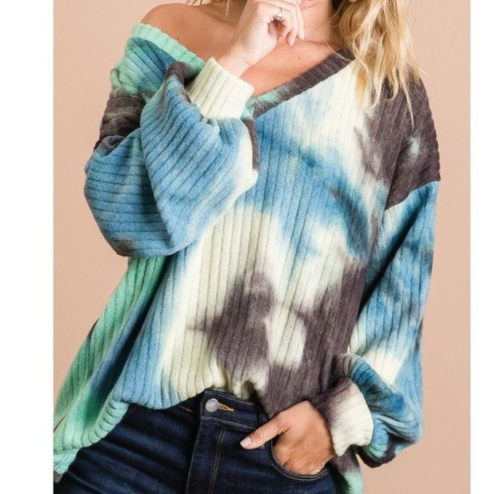 Oversized Amazingly Soft On Trend Tie Dye Ribbed